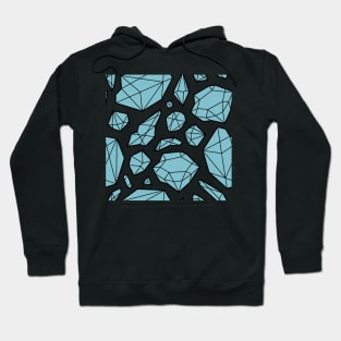 Rough Diamond Fashion Print Blue Black Hoodie